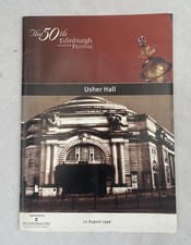 Edinburgh International Festival Usher Hall 22 August 1996 Programme