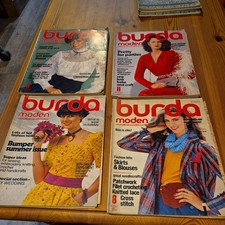 4x Burda Modern  Magazines 1970s sewing magazines/ Patterns GERMAN  ENGLISH 