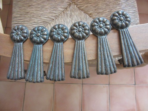 Set six brass vintage corn - six,