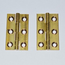 2" - 50mm Solid Brass Butt Hinges for Small Projects, Wooden Boxes etc, (14620)