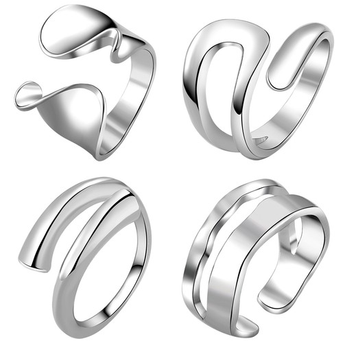 4pcs fashion silver plated - 4pcs,