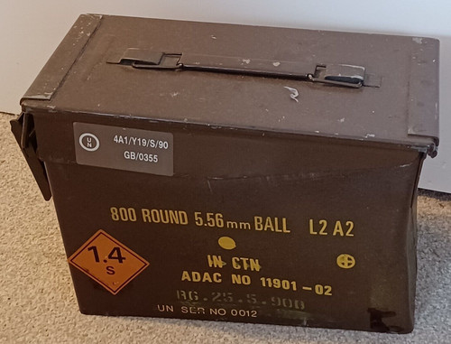 British army brown metal ammo - british,