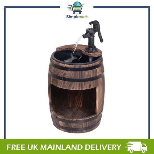 Wooden barrel patio - patio, water
