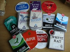 Job Lot 60 NEW Beer Pump Badges +14 Clips +18 Sunday Papers Beermats +2Hobgoblin