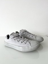 Kids Girls Converse Shoes Trainers UK Size 1 Grey Lace Up