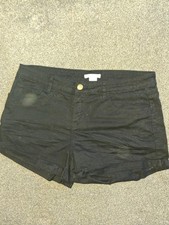 H&M BLACK STRETCH SHORTS SIZE 38 APPROX A 12