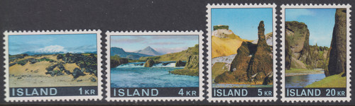 Iceland 1970 landscapes mnh - iceland,