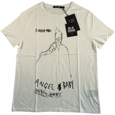 BLK DNM x Patrick Church Men's T Shirt Medium Ivory White Designer New Tags