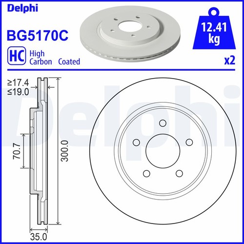 Brake disc set - -, right