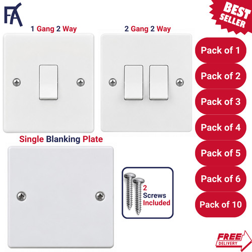 Single double light switch - double,