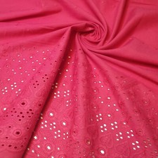 Hot Pink 100% Cotton Broderie