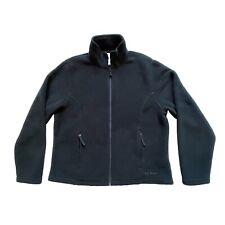 LL Bean Polartec Fleece Jacket M Full Zip Black Pockets Winter Recycled Fabric