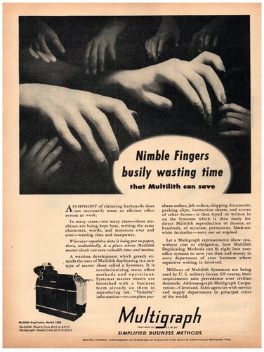 Print 1944 multigraph - print, ad,