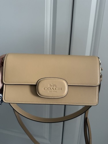 Coach beige leather small - beige,
