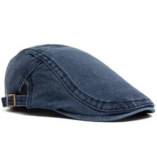 Men Flat Cap Washed Newsboy