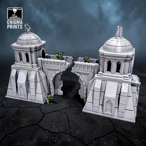 Grand gate ruins 28mm imperial - gate,