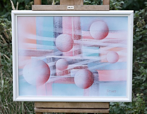 Signed oil painting canvas - oil,