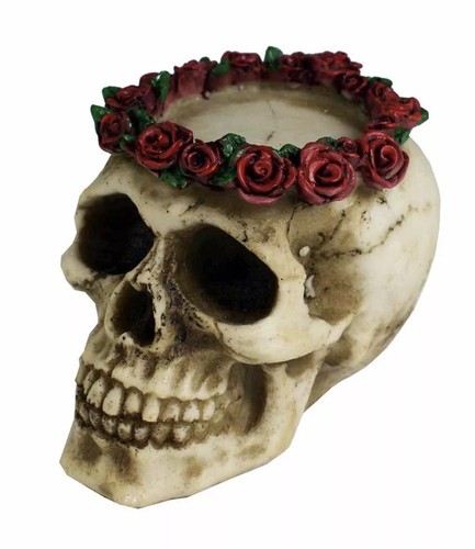 Gothic skull tealight holder - skull,