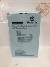 Sinnsally Sink Caddy,Kitchen Sink Tidy Organizer,Sponge Holder with Brush Holder