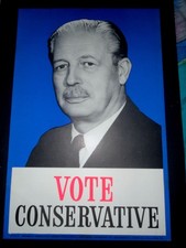RARE - ORIGINAL & GENUINE - 1959 CONSERVATIVE ELECTION POSTER - HAROLD MACMILLAN