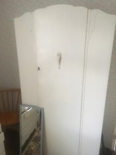 Vintage Retro Wardrobe Painted White Antique Shabby Chic