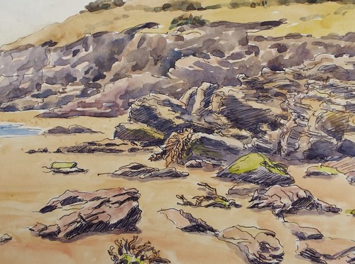 Original watercolour a rocky - original, 'a