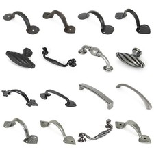 From The Anvil Cabinet Cupboard Door Drawer Pull Handles Beeswax Black Brass