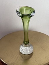 Vintage Green Art Glass Bud
