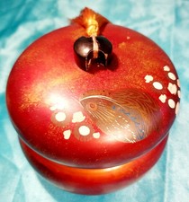 A Japanese  Makie Lacquered Storage Box(Jar) 