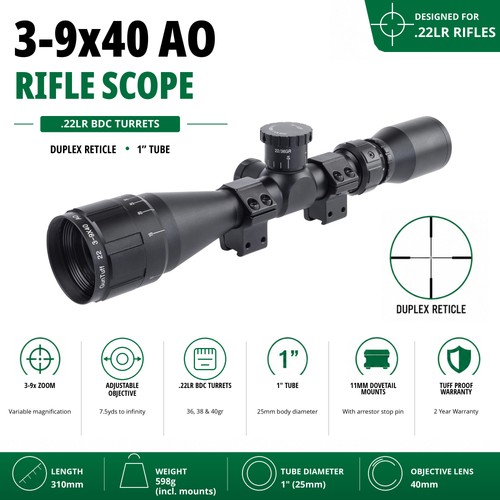 9x40 rifle scope 22lr - rifle,