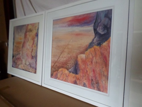 Set framed abstract - of, 3