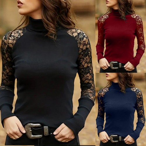 Women lace long sleeve blouse - women,