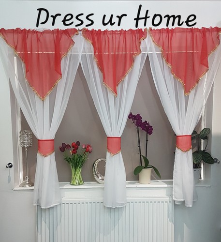 Ready made voile net curtain