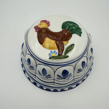 Vtg Italian Ceramic Rooster Wall Mold ABC Bassano Tuscan Farmhouse Kitchen Decor