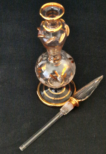 Vintage egyptian glass perfume - vintage,