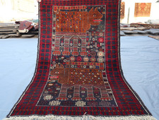 3x4 Vintage Afghan Lion Animal