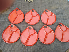 Ping Pong Serving Dishes platter in red English made X7 Stackable Vintage