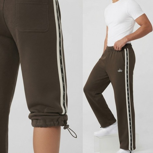 Men wide leg joggers brown - wide,