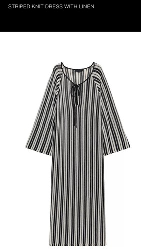 Zara striped dress with - zara, linen