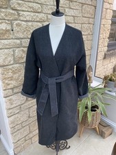 UNIQLO Grey Charcoal Wool Blend Open Front Coat Jacket size M