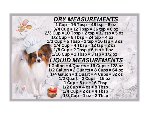 Papillon dog measuring chart - papillon,