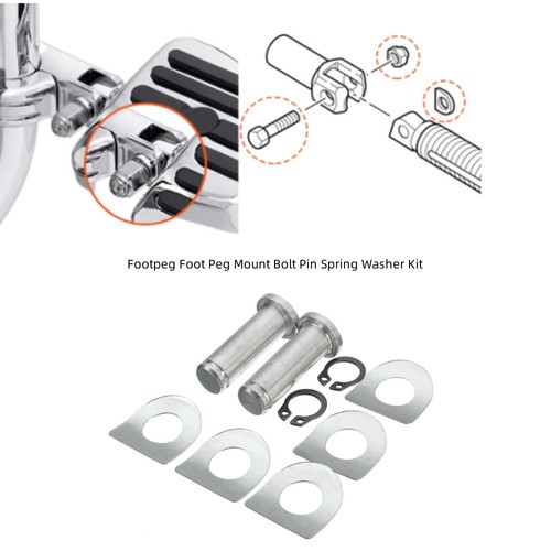 Chrome footpeg foot peg mount - footpeg,