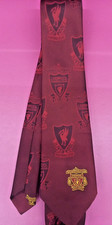 Mens Red Burgundy Striped L.F.C Liverpool Football Club UK Made Vintage Tie