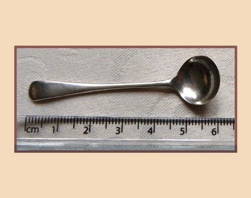 Antique solid silver salt - antique,