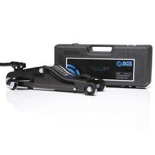 SGS 2 Tonne Low Profile Trolley Jack w/ Carry Case & Jacking Pad, Swivel Wheels