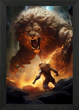 Elden Ring Lion Endboss Framed