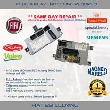 FIAT/ALFA ROMEO BCM/BSI CONTROL MODULE CLONE/CLONING SERVICE - DATA TRANSFER