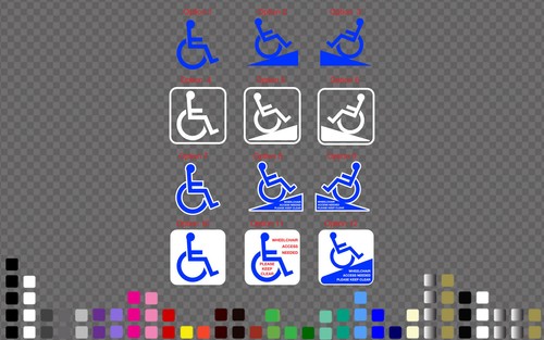 Wheelchair access car sticker - car,