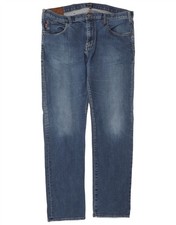 ARMANI Mens Straight Jeans W38 L33 Blue Cotton BR09