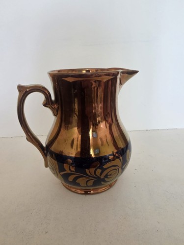 Vintage ceramic lustre jug - vintage,
